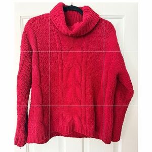 Madison Vibrant Red Cowl Neck Sweater